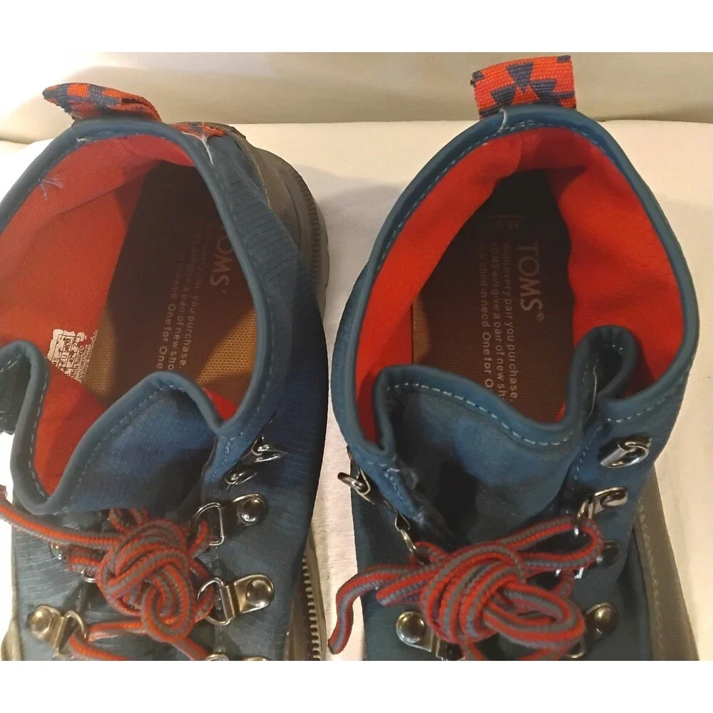 TOMS Cordova Boots Castlerock Gray Legion Blue Ripstop Men’s 9 Excellent